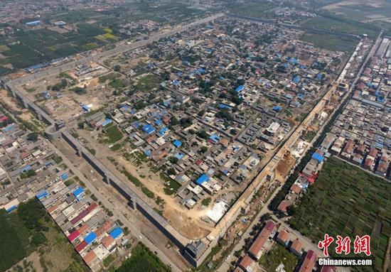 太原复建明初古城 三面城墙基本完工