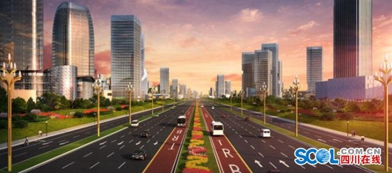 成都天府大道北延线开工 全球最长城市中轴线150公里