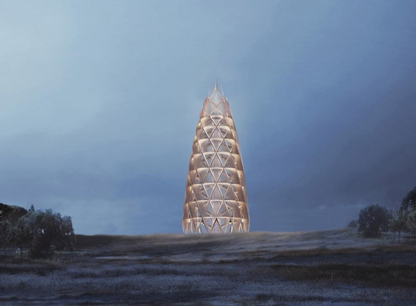 好大一颗“笋”!成都熊猫基地观光瞭望塔设计出炉